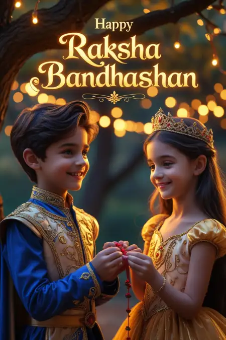 Personalized Rakhi Messages For Kids - Free Happy Raksha Bandhan Wishes For Children Download