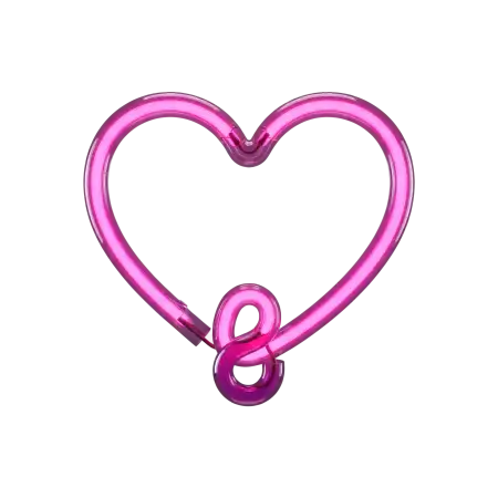pink neon heart png