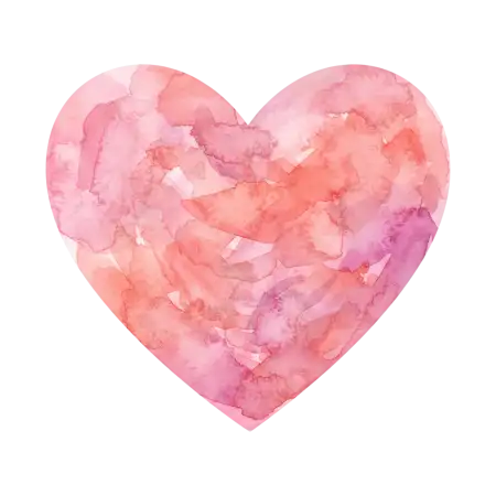 pink watercolor heart png
