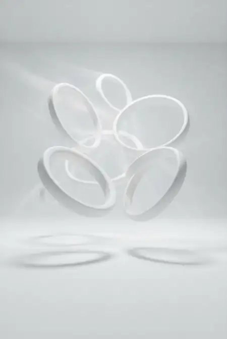 Plain White Background With Circular Abstract Shapes - Free Backgr Download