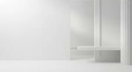 Plain White Background With Corner Border Design - Free Backgr Download