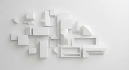 Plain White Background With Layered Paper Design - Free Backgr Download