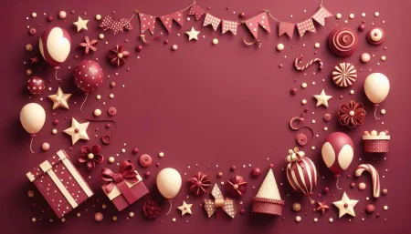 Free Playful Maroon Background Hd With Polka Dots For Children’s Party Invitations Background Image Download