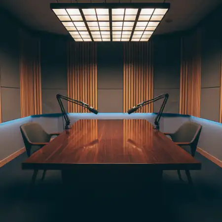 Podcast Studio Background For Educational Podcast - Free Podcast Studio Background Download