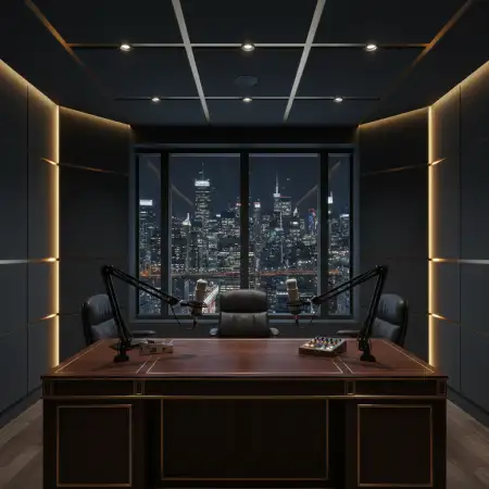 Podcast Studio Background For Motivational Podcast - Free Podcast Studio Background Download