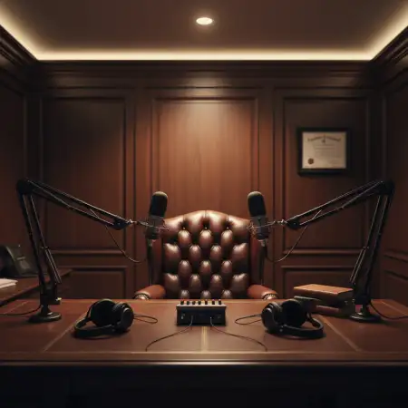 Podcast Studio Background For Online Podcast - Free Podcast Studio Background Download