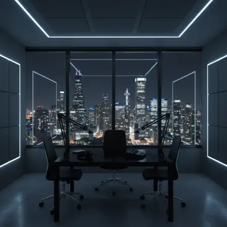 Podcast Studio Background For Startup Podcast - Free Podcast Studio Background Download