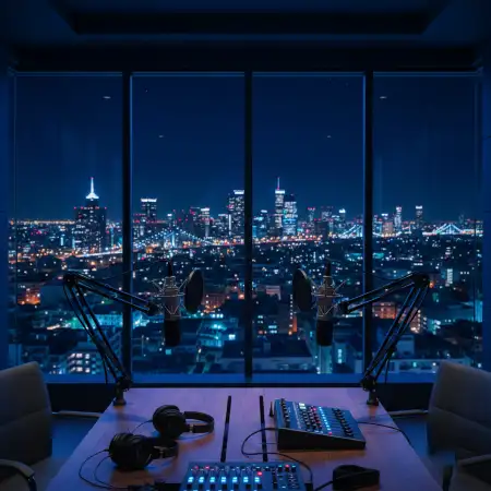 Podcast Studio Background For Streaming - Free Podcast Studio Background Download