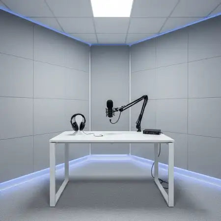 Podcast Studio Background Green Screen Setup - Free Podcast Studio Background Download