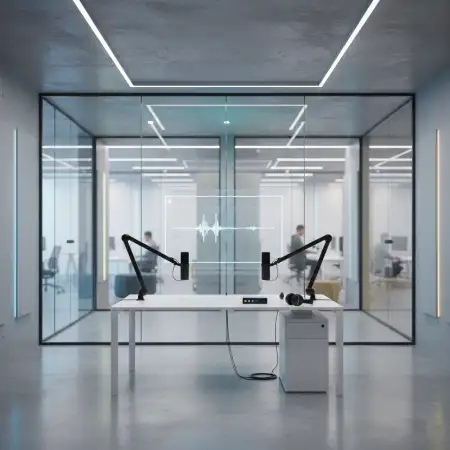 Podcast Studio Background Modern Creative Space - Free Podcast Studio Background Download