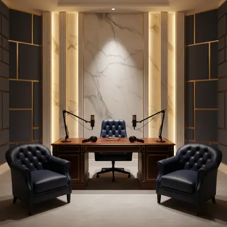 Podcast Studio Background Modern Recording Room - Free Podcast Studio Background Download