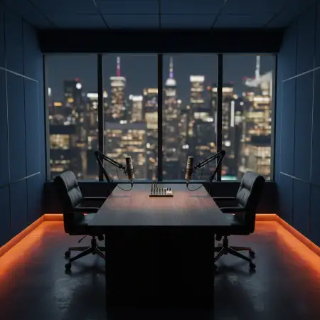 Podcast Studio Background Photo Backdrop - Free Podcast Studio Background Download