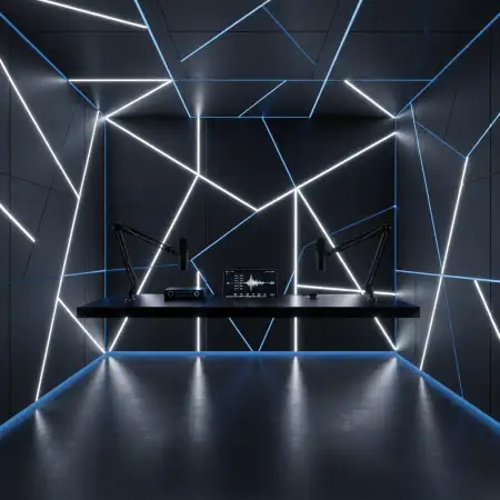 Podcast Studio Background Photography Backdrop - Free Podcast Studio Background Download