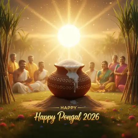 Free Pongal Wishes Corporate Banner 2026 Background Download
