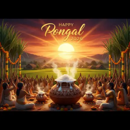 pongal wishes desktop background 2026