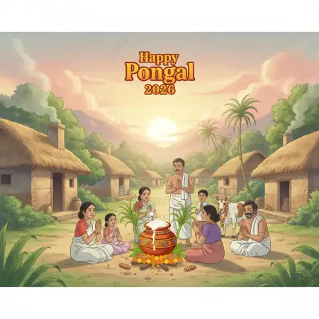 Free Pongal Wishes Editable Design 2026 Background Download