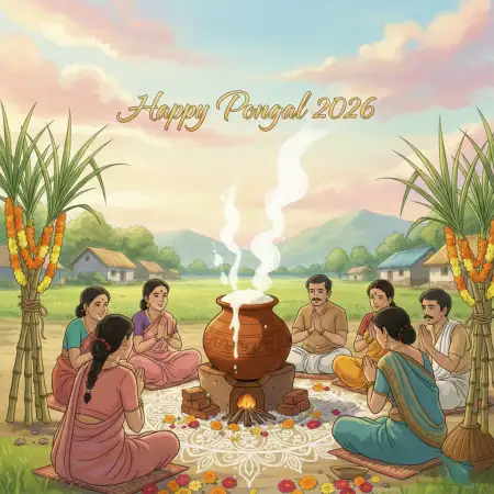 Free Pongal Wishes For Business Clients 2026 Background Download