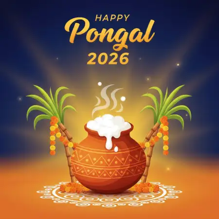 Free Pongal Wishes For Customers 2026 Background Download