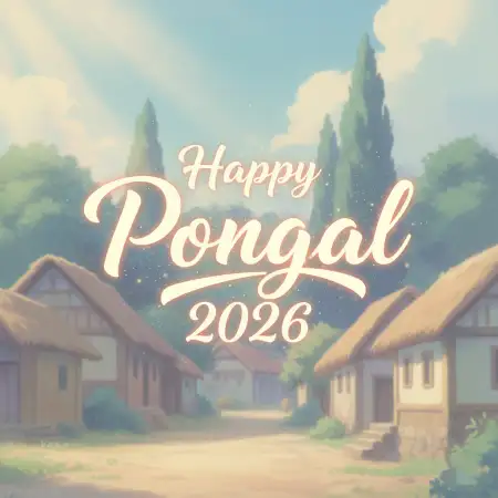 Free Pongal Wishes Template Free 2026 Background Download