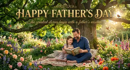 Free Portrait Fathers Day Greeting Card Image Download