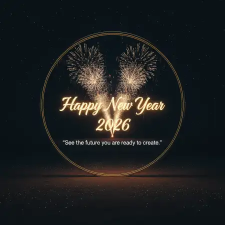 Free Positive Happy New Year 2026 Wishes With Quote Background Download