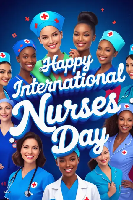 Poster Text For Happy International Nurses Day 2025 - Free Related Happy Iinternational Nurses Day Image