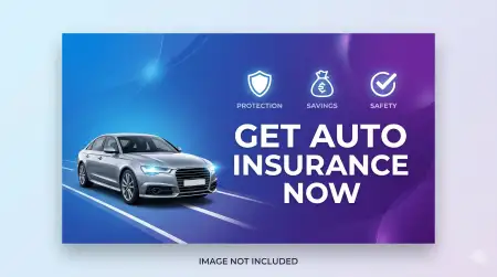 Premium Auto Insurance Banner Design - Free Auto Insurance Creatives Download
