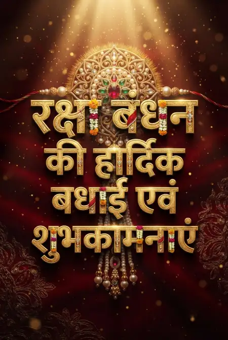 Premium Raksha Bandhan Hindi Text Art Viral Greeting Image - Free Raksha Bandhan Ki Shubhkamnaye In Hindi Download