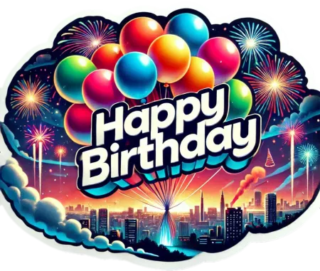 printable colorful balloon happy birthday text designs