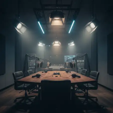 Professional American Tech Startup Podcast Studio Background 4k Hdr - Free Podcast Studio Background Download