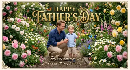professional fathers day greeting card layout