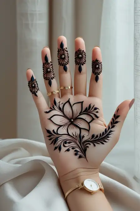Professional Mehndi Artist Teej Design 2025 - Free Latest Teej Mehndi Design 2025 Download