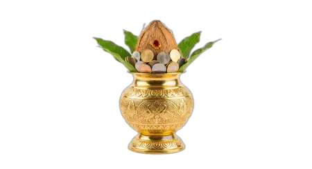 prosperity kalash with gold coins png image