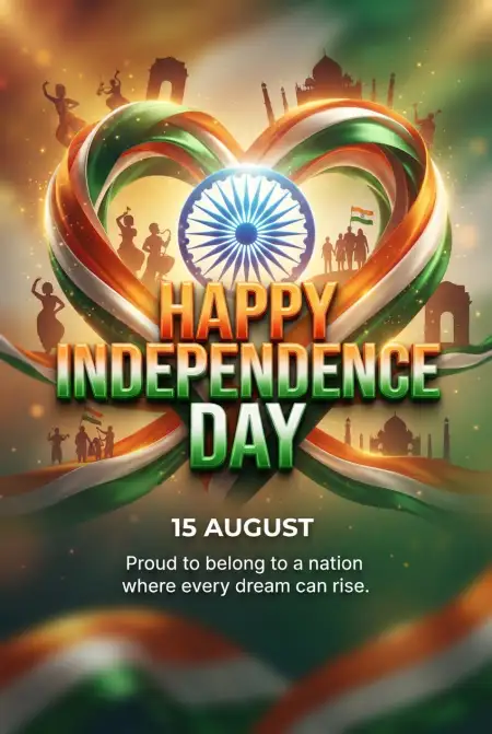 Proud Indian Independence Day Wishes 2026 - Free Indian Independence Day Wishes 2026 Download