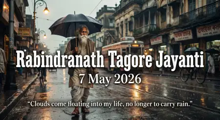 Rabindranath Tagore Jayanti 2026 Facebook Cover - Free Rabindranath Tagore Jayanti Download