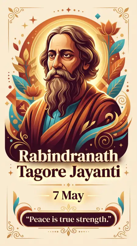 Rabindranath Tagore Jayanti 2026 Png Images - Free Rabindranath Tagore Jayanti Download
