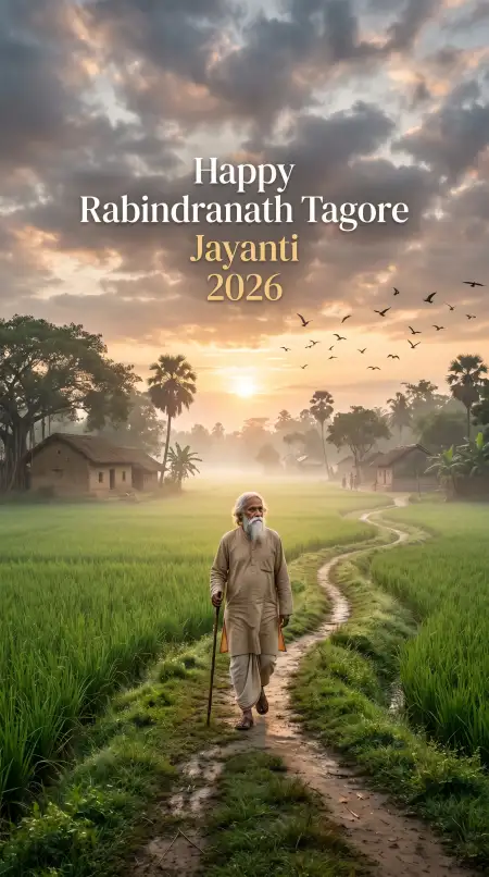 Rabindranath Tagore Jayanti 2026 Poster Design - Free Rabindranath Tagore Jayanti Download