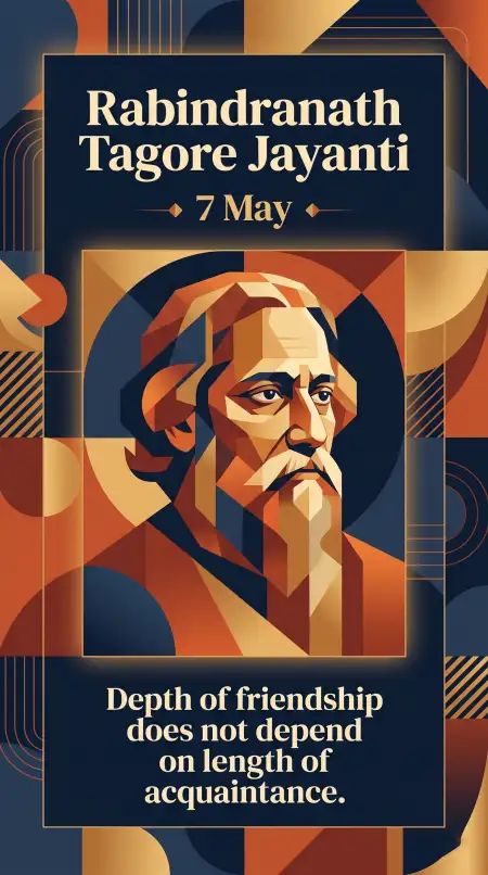 Rabindranath Tagore Jayanti 2026 Vector Design - Free Rabindranath Tagore Jayanti Download