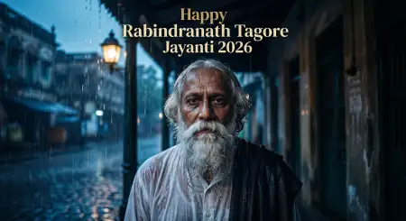 Rabindranath Tagore Jayanti Bengali Wishes 2026 - Free Rabindranath Tagore Jayanti Download