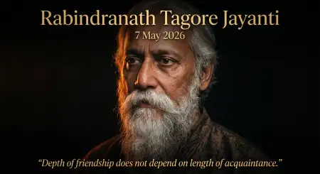 Rabindranath Tagore Jayanti Inspirational Quotes 2026 - Free Rabindranath Tagore Jayanti Download