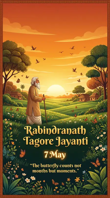 Rabindranath Tagore Jayanti Quotes For Whatsapp - Free Rabindranath Tagore Jayanti Download