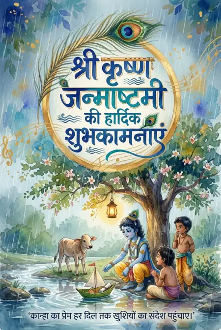 Free Radha Krishna Janmashtami Ki Hardik Shubhkamnaye Image Download