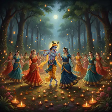 Radha Krishna Wallpapers With Moonlight - Free Wallpaper Wallpaper Download