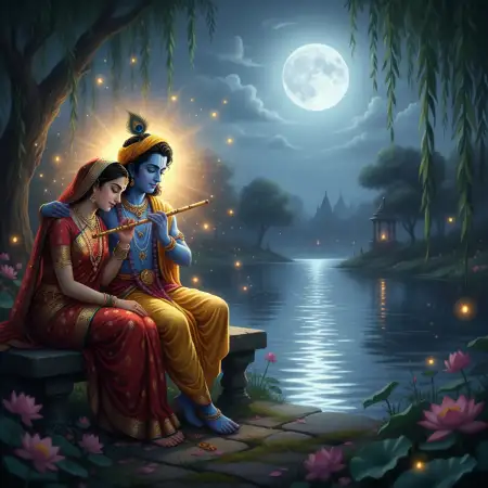 Radha Krishna Wallpapers With Nature Background - Free Background Download