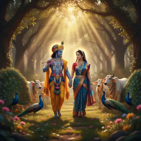 Radha Krishna Wallpapers With Radha Rani Quotes - Free Wallpaper Wallpaper Download