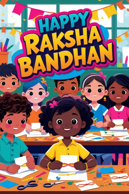 Rakhi Greetings Card Text For Children - Free Happy Raksha Bandhan Wishes For Children Download