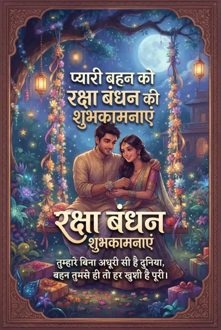 Rakhi Wishes For Bhaiya Bhabhi In Hindi - Free Raksha Bandhan Ki Shubhkamnaye In Hindi Download