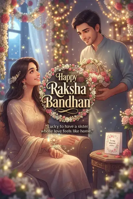 Raksha Bandhan 2026 Status Wishes - Free Happy Raksha Bandhan Wishes 2026 Download