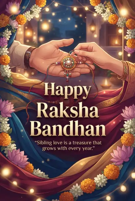 Raksha Bandhan 2026 Wishes For Social Media Posts - Free Happy Raksha Bandhan Wishes 2026 Download