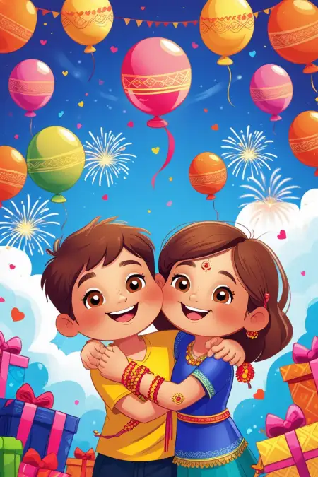 Raksha Bandhan Background For Kids Design - Free Background Download